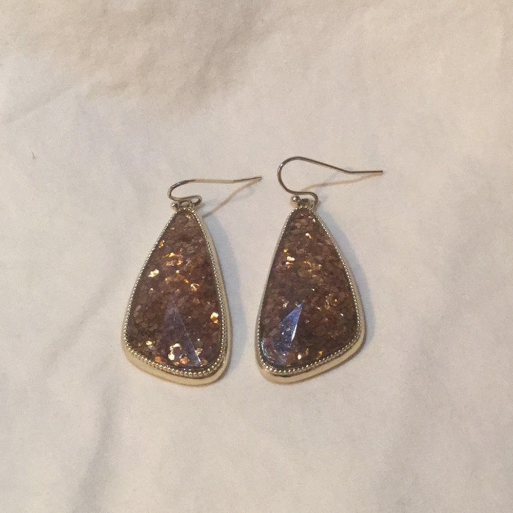 Ava Rose Aurora Earrings in Crushed Gold
